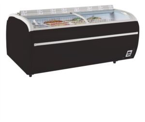 Black Supermarket Cooler / Freezer - TWIN 220B-CF