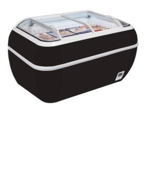 Black Supermarket Cooler / Freezer - TWIN HEAD B-CF