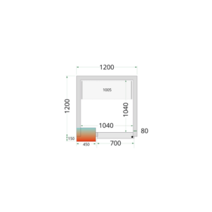 Cold Room Panels 80 mm - CR 120x120x212 NF