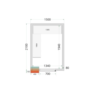 Cold Room Panels 80 mm - CR 150x210x220
