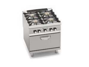 Gaasipliit Bertos Premium S900, 4 põletiga, elektriahjuga – 860 mm