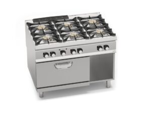 Gaasipliit Bertos Premium S900, 6 põletiga, elektriahjuga – 1290 mm