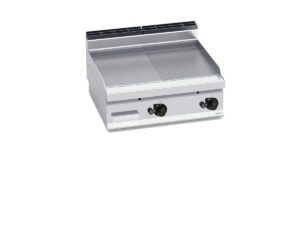 Gaasi-plaatgrill Bertos Macro 700, sile/ribiline plaat – 880 mm
