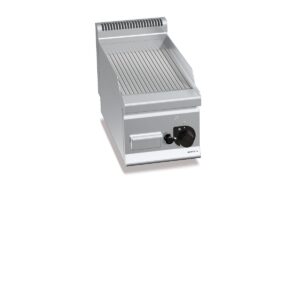 Gaasi-plaatgrill Bertos Plus 600, ribiline plaat – 380 mm