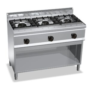 Gaasipliit Bertos Plus 600, 3 põletiga – 1290 mm